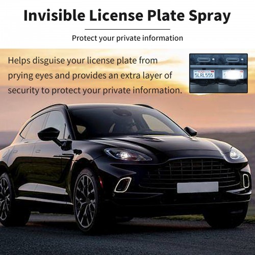 Homonth Invisible License Plate Spray Long Lasting Effective Car Transparent Coating Invisible Defense License Plate Number Spray 120ml